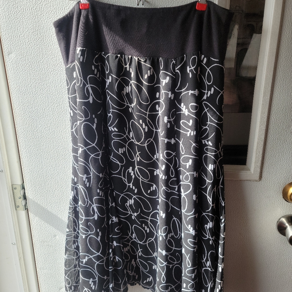 Black Patterned Skirt